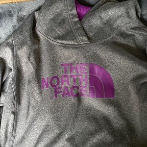 Grey The North Face hoodie. Women's large